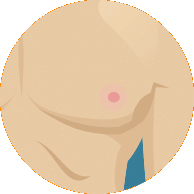 Tenderness, skin irritation or dimpling