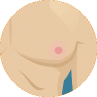 Hard or inflamed nipple