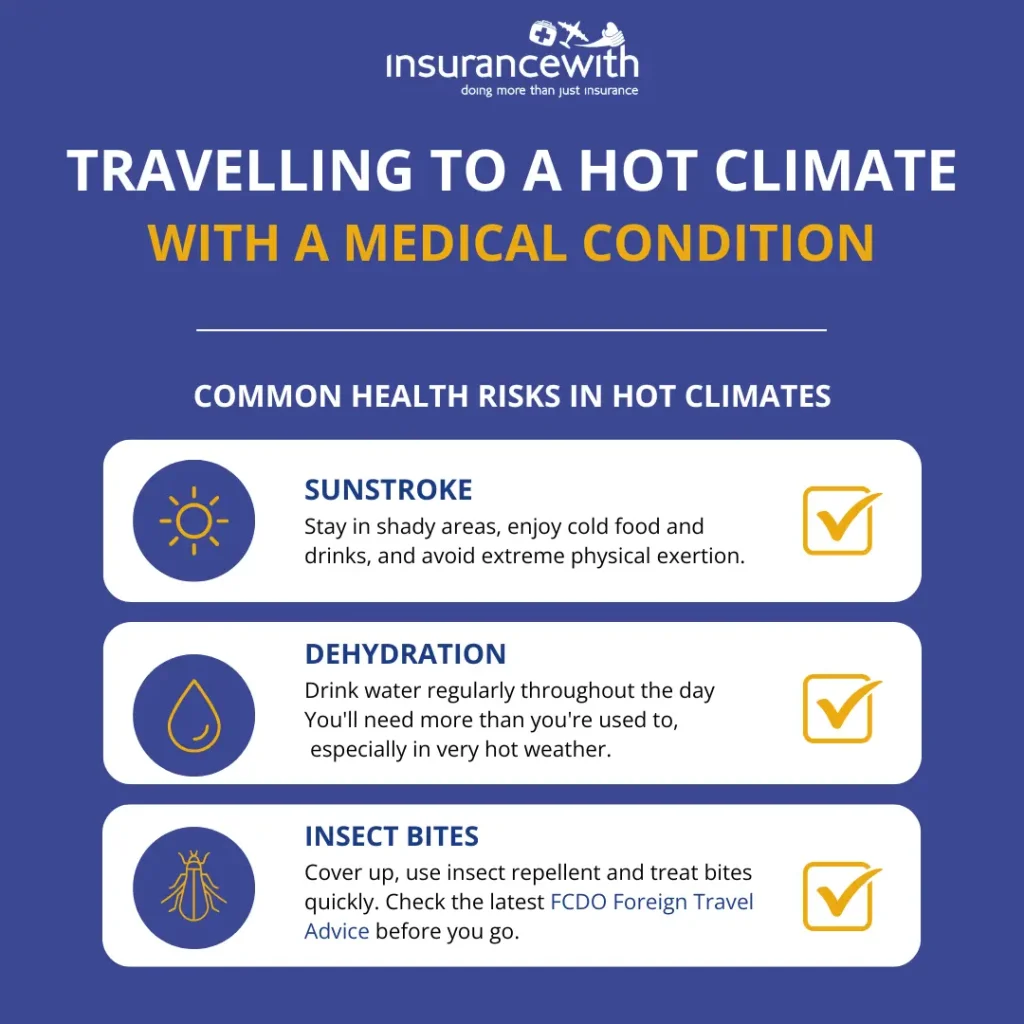 Insurancewith - Travelling to a Hot Climate with a Medical Condition checklist