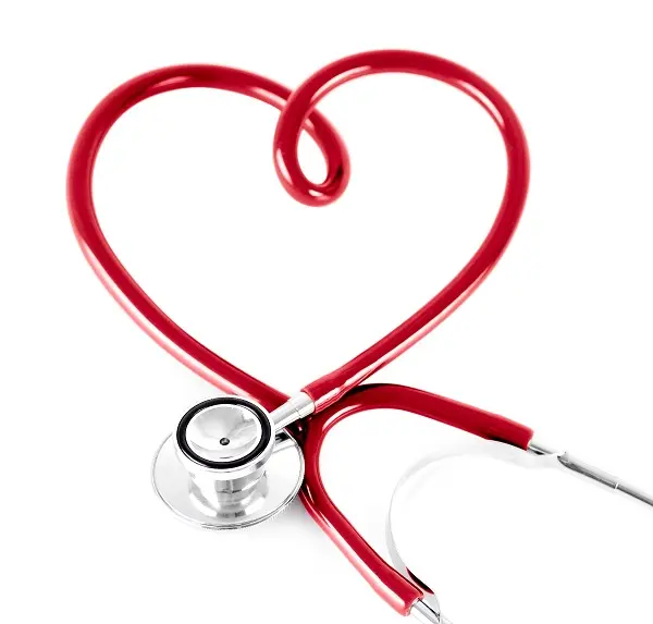 A stethoscope in the shape of a heart