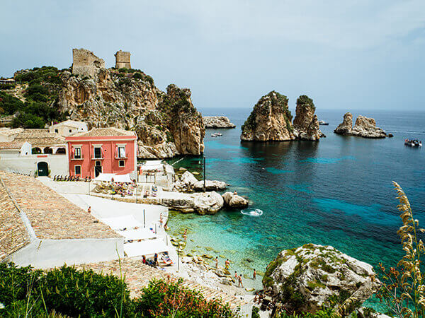 A town with a beach in Sicily