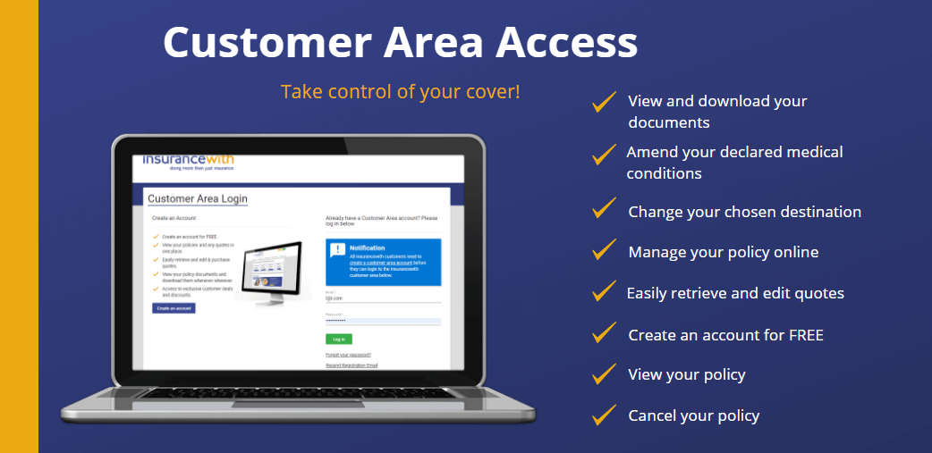 Customer Area Access
